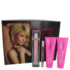Paris Hilton Heiress by Paris Hilton Gift Set - 3.4 oz Eau De Parfum Spay + .34 oz Mini EDP Pen Spray + 3 oz Body Lotion + 3 oz Shower Gel