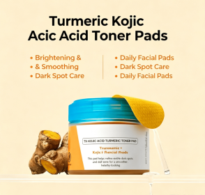 Turmeric Kojic Acid Toner Pads with Tranexamic Acid, Daily Brightening Exfoliating Facial Cotton Pads (style: Turmeric Toner Cotton Pad)