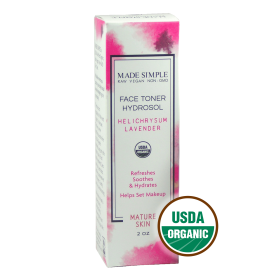 TONER for Mature Skin - Organic Vegan Helichrysum Lavender (Lid: Dropper)