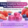 Creatine monohydrate gummies, 5 grams per serving, sugar-free creatine gummies, suitable for workouts, strength, cognitive health, and muscle support