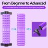 Foam Roller with Detachable Stand, 18" Deep Tissue Massage Roller, Beginner-Friendly Support Design for Muscle Recovery, Home Workout & Fitness