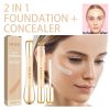 2 In 1 Double Head Concealer Stick with Liquid Concealer Wand, Buildable Medium Coverage Cream Concealer