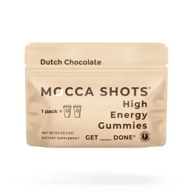 Mocca Shots Energy Gummies with Caffeine (Option: 12-Pack - Dutch Chocolate)