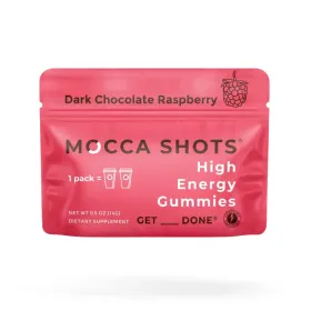 Mocca Shots Energy Gummies with Caffeine (Option: 12-Pack - Dark Chocolate Raspberry)